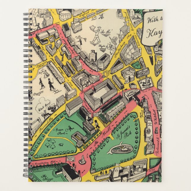 Map of the Coronation Route, London, England Planner (Front)