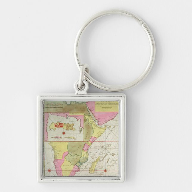 Map of the Countries of Africa Key Ring (Front)