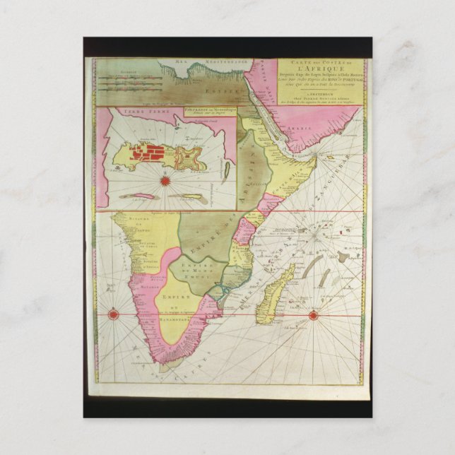 Map of the Countries of Africa Postcard (Front)
