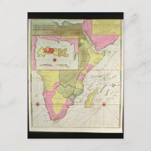 Map of the Countries of Africa Postcard