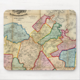 Map of the County of Norfolk, Massachusetts Mouse Mat