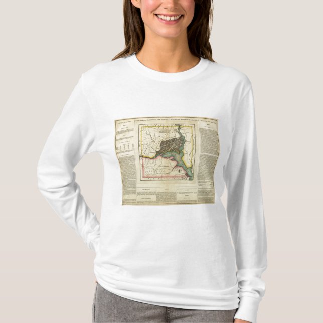 Map Of The District Of Columbia T-Shirt (Front)