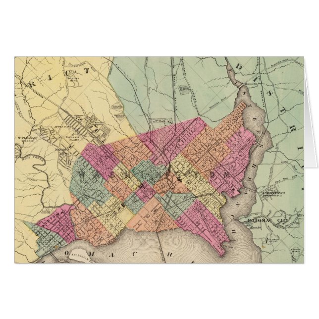 Map of the District of Columbia, Washington (Front Horizontal)