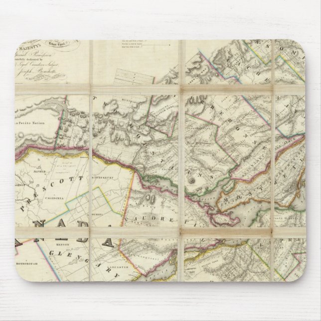 Map of the District of Montreal, Lower Canada Mouse Mat (Front)