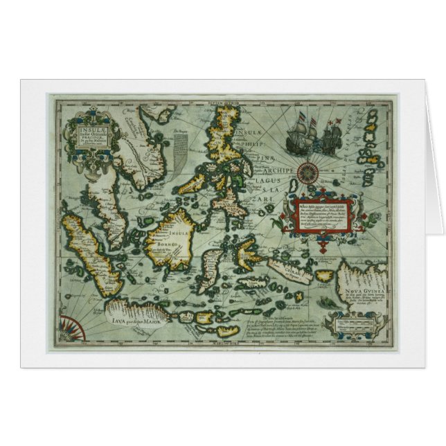 Map of the East Indies, pub. 1635 in Amsterdam (ha (Front Horizontal)