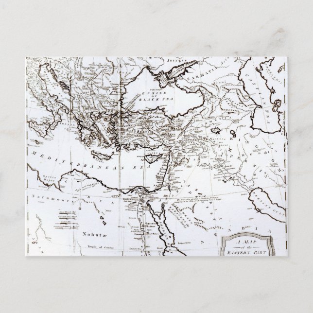 Map of the Eastern Part of the Roman Empire Postcard (Front)