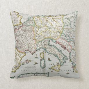 Map of the Empire of Charlemagne Cushion