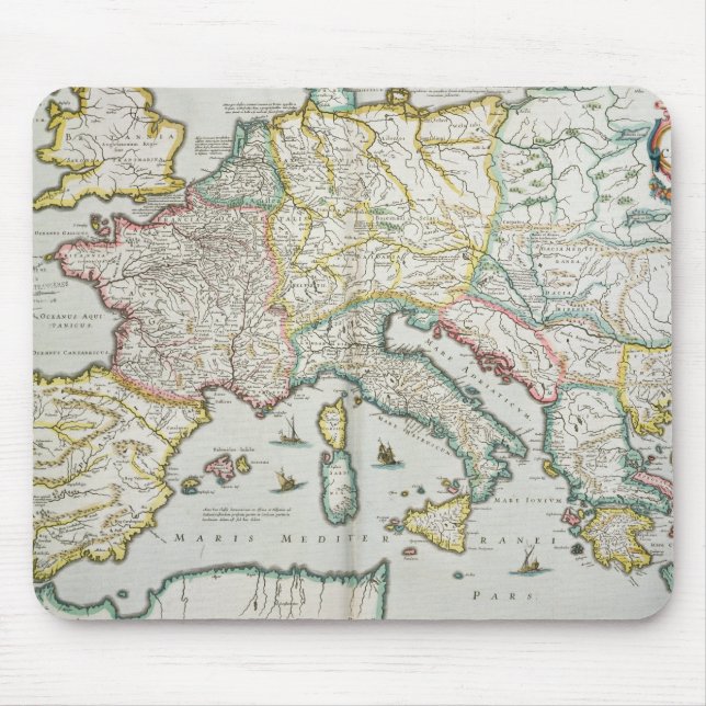 Map of the Empire of Charlemagne Mouse Mat (Front)
