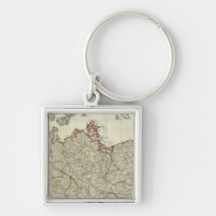 Map of the Empire of Germany Northern section Key Ring