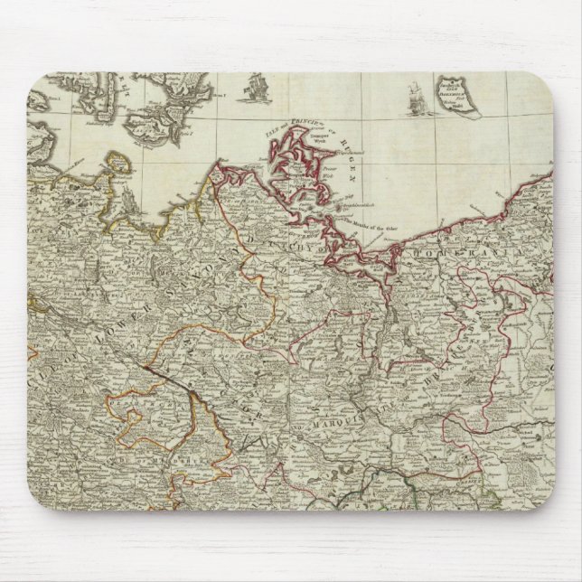 Map of the Empire of Germany Northern section Mouse Mat (Front)