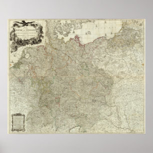 Map of the Empire of Germany Poster