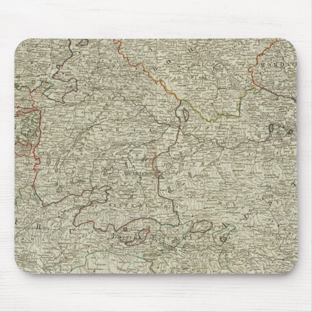 Map of the Empire of Germany Southern section Mouse Mat (Front)