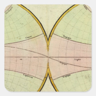 Map of the equater square sticker