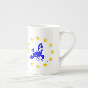 Map of the European Union Bone China Mug