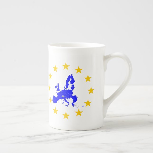 Map of the European Union Bone China Mug (Right)