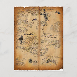 Map of the Forsaken Continent Postcard