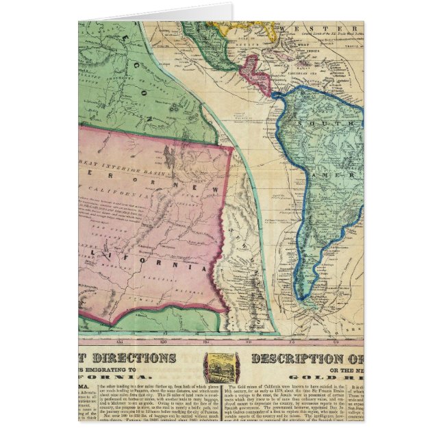 Map of the Gold Regions of California (Front)