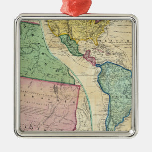 Map of the Gold Regions of California Metal Tree Decoration