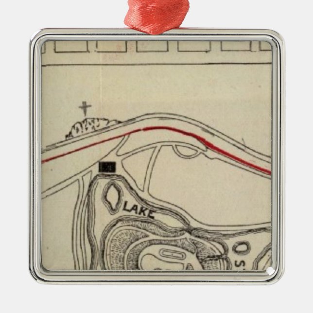 Map of the Golden Gate Park Metal Tree Decoration (Front)