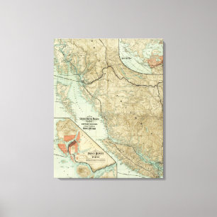 Map Of The Grand Trunk Pacific Railway Canvas Print