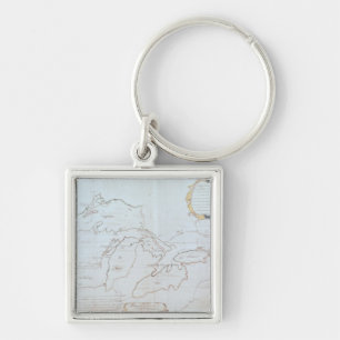 Map of the Great Lakes Key Ring