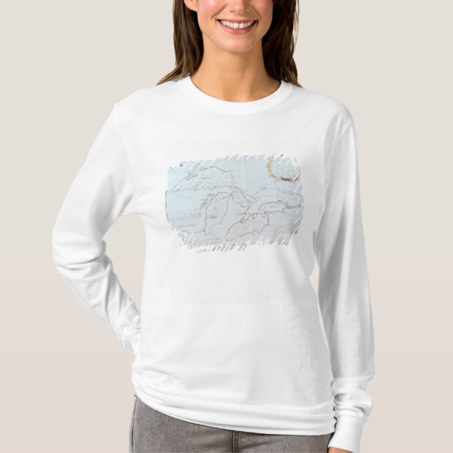 Map of the Great Lakes T-Shirt (Front)
