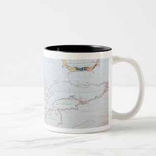 Map of the Great Lakes Two-Tone Coffee Mug