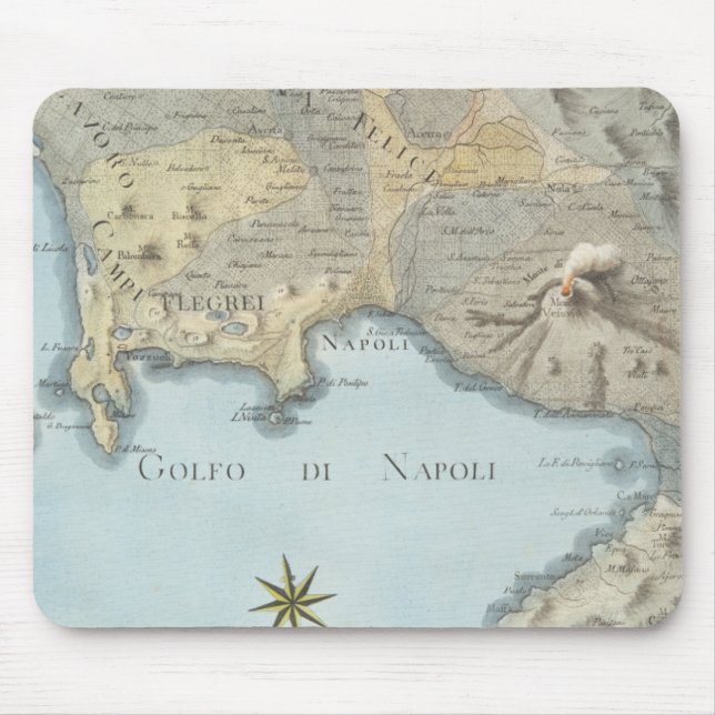 Map of the Gulf of Naples and Surrounding Area Mouse Mat (Front)