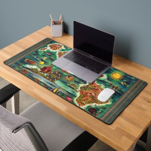 Map of the Hawaiian Islands Desk Mat