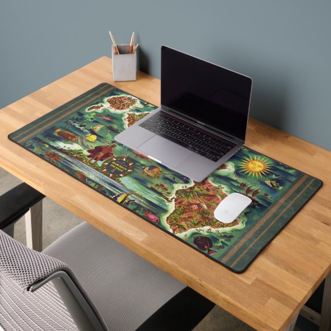 Map of the Hawaiian Islands  Desk Mat (Office 2)