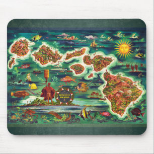 Map of the Hawaiian Islands Mouse Mat