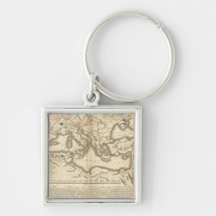 Map of the Incursions of the Barbarians Key Ring