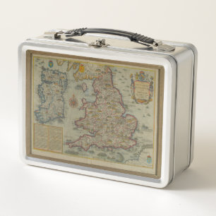 Map of The Invasions of England & Ireland Metal Lunch Box