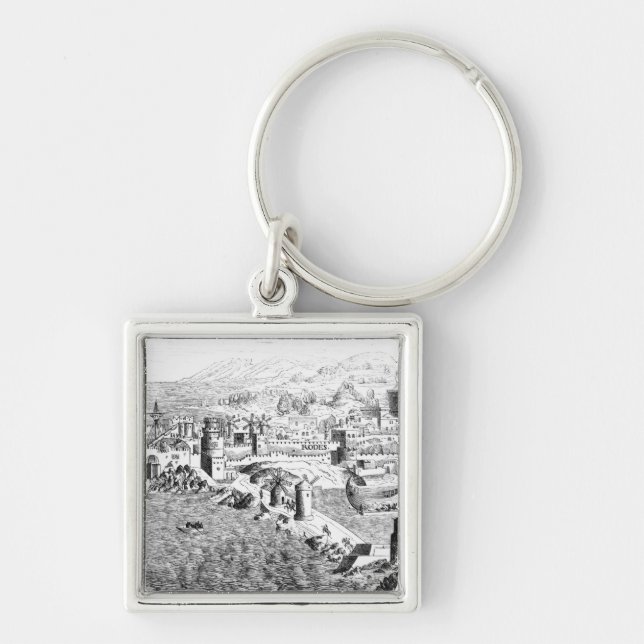Map of the Island of Rhodes Key Ring (Front)