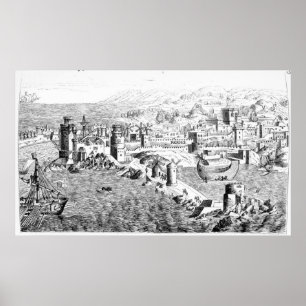 Map of the Island of Rhodes Poster