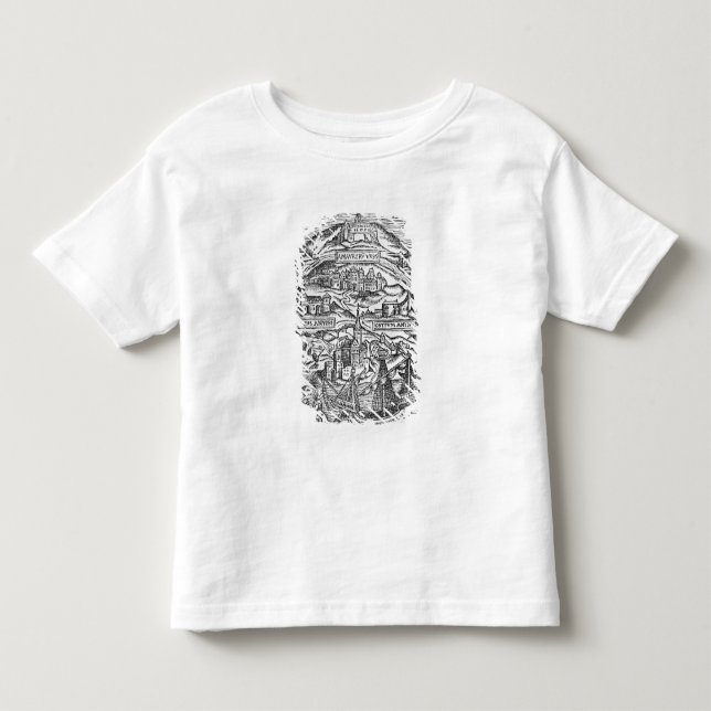 Map of the Island of Utopia, Book frontispiece Toddler T-Shirt (Front)