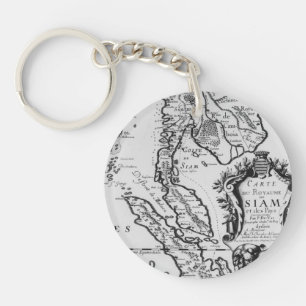 Map of the Kingdom of Siam Key Ring