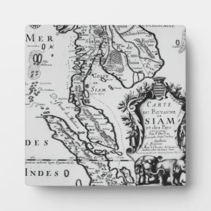 Map of the Kingdom of Siam Plaque