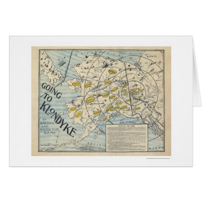 Map of the Klondyke from a Board Game 1897 (Front Horizontal)