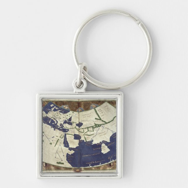 Map of the known world, from 'Geographia' Key Ring (Front)