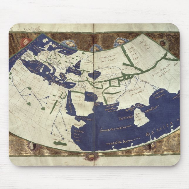Map of the known world, from 'Geographia' Mouse Mat (Front)