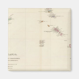 Map of The Leeward Islands Magnet