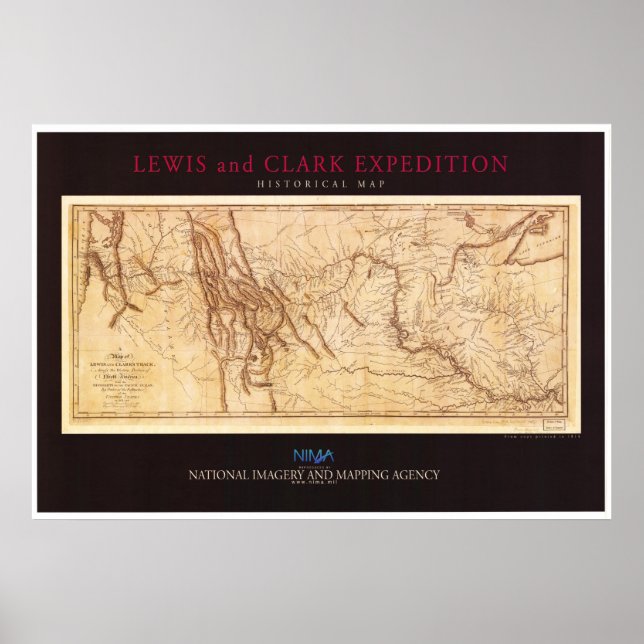 Map of the Lewis and Clark Expedition Poster (Front)
