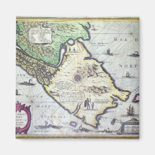 Map of the Magellan Straits, Patagonia Magnet