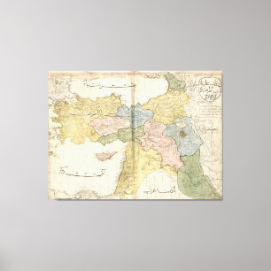 Map of the Middle East from Cedid Atlas (1803) Canvas Print