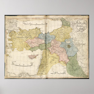 Map of the Middle East from Cedid Atlas (1803) Poster