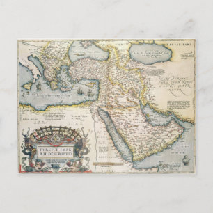 Map of the Middle East Postcard