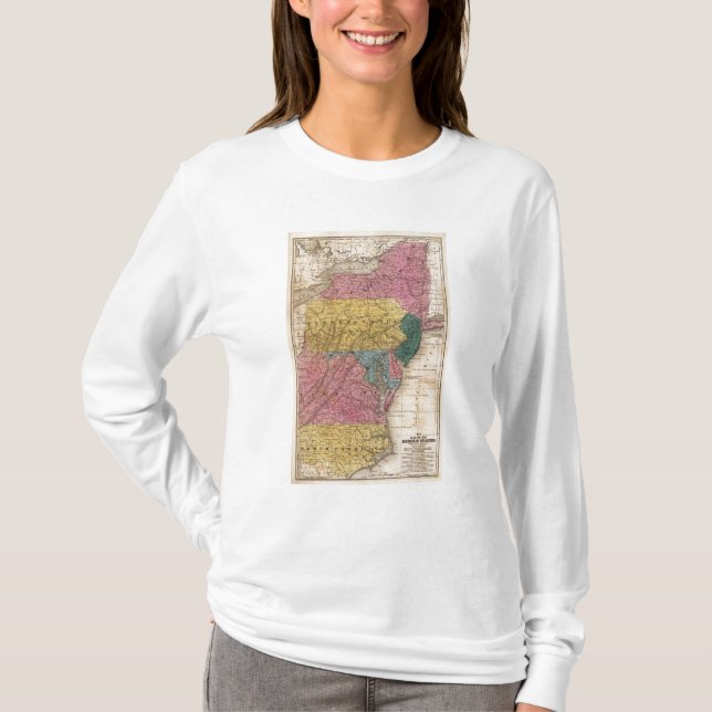 Map of the Middle States T-Shirt (Front)