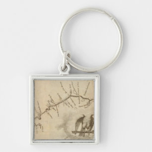 Map of the Mississippi River Key Ring