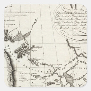 Map of the Missouri Square Sticker